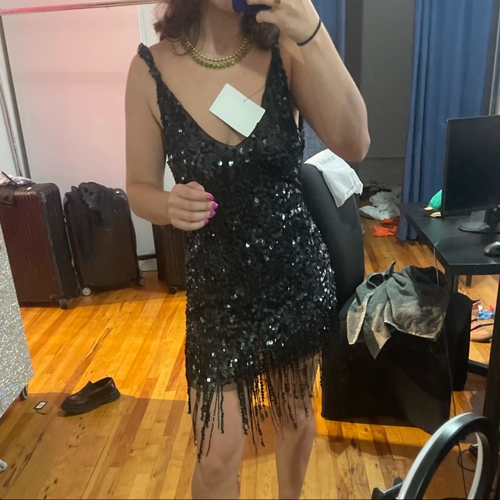 black sequin ATTICO dress